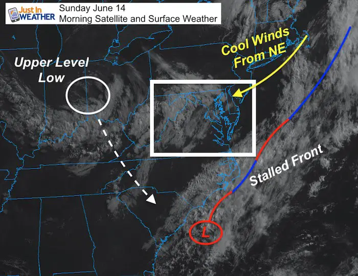 June 14 maryland weather flag day Sunday morning