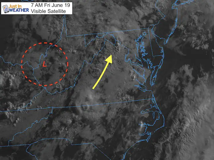 June 19 Maryland Weather Friday morning satellite