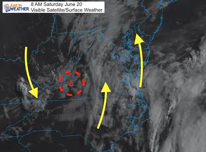June 20 maryland weather Saturday morning satellite