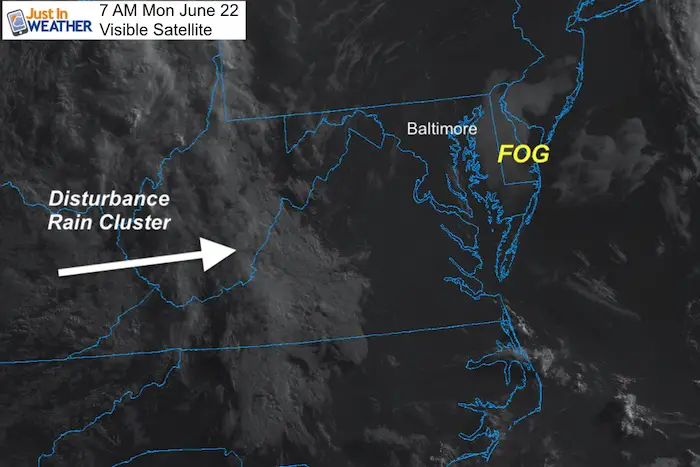 June 22 maryland weather Monday morning satellite