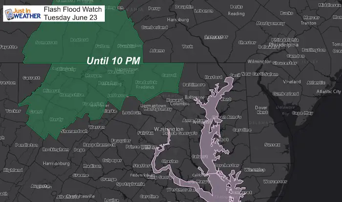 June 23 maryland weather Flash Flood Watch