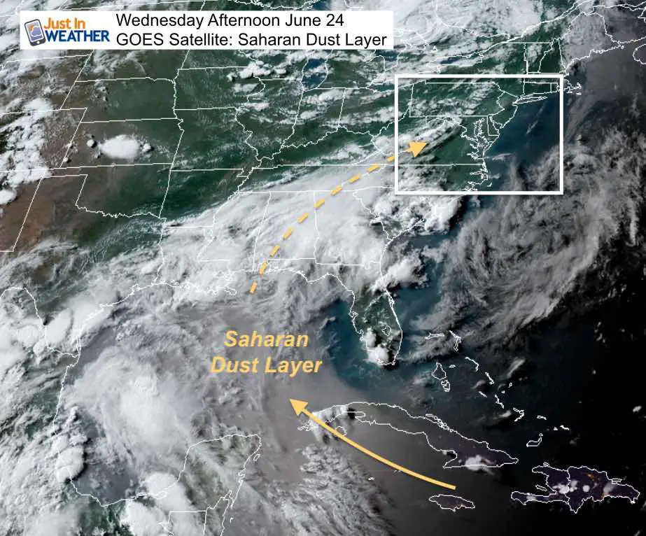 June 25 Saharan Dust Layer Satellite