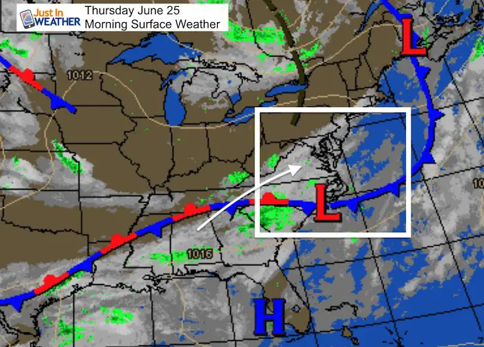 June 25 maryland weather Thursday morning