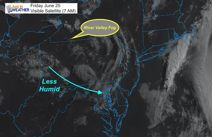 June 26 maryland weather visible satellite Friday morning