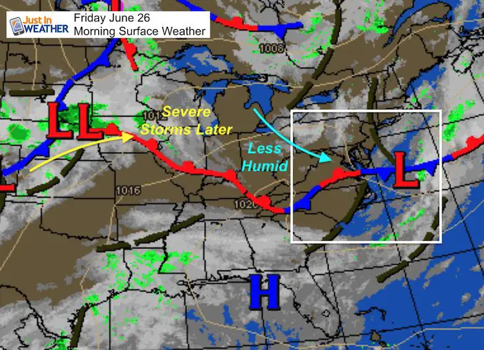 June 26 morning surface weather