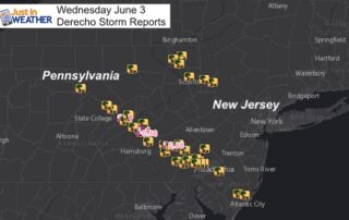 June 3 Derecho Storm Report Map