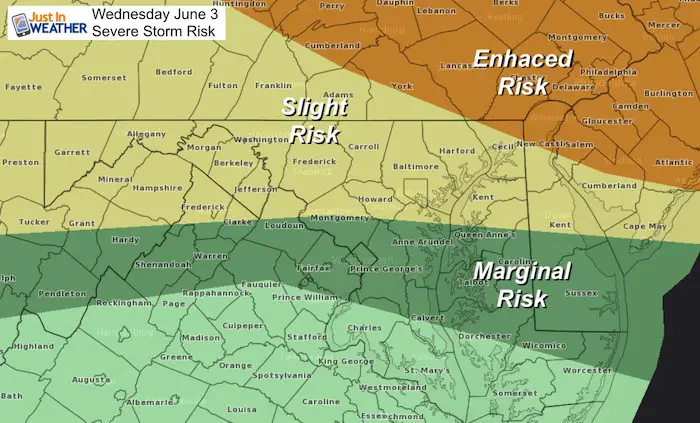 June 3 maryland weather severe storm risk