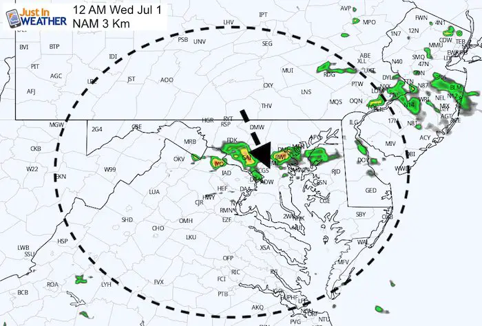 June 30 maryland weather storm Wednesday 12 AM