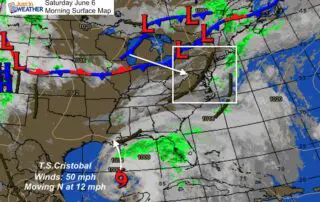 June 6 weather morning surface map