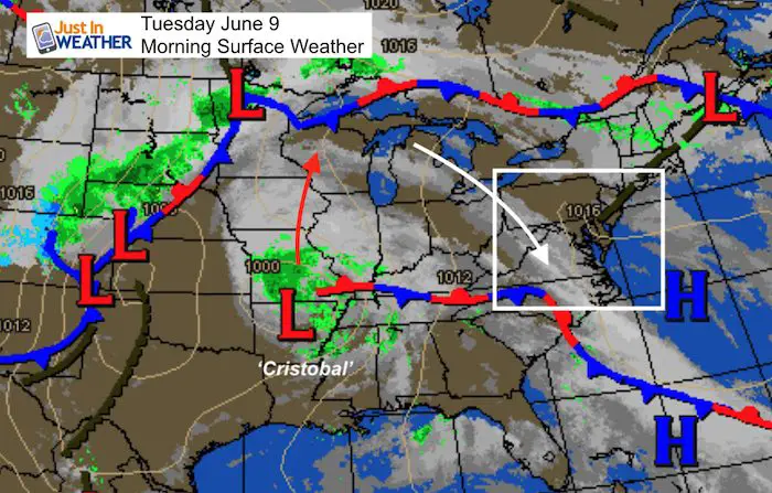June 9 maryland weather Tuesday morning