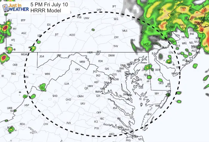 July 10 maryland weather tropical storm Fay rain 5 PM