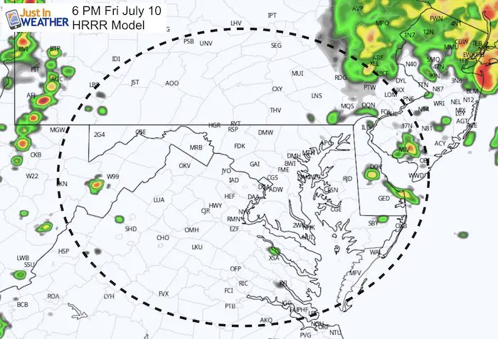 July 10 maryland weather tropical storm Fay rain 6 PM