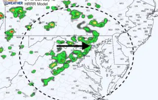 July 12 maryland weather storm HRRR Sunday 5 PM