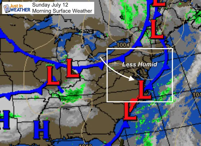 July 12 weather Sunday morning