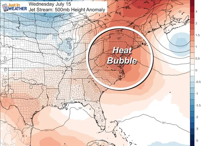 July 13 maryland weather heat wave jet stream