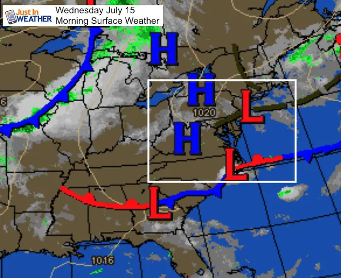 July 15 maryland weather Wednesday morning