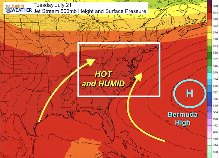 July 16 maryland weather Bermuda High Heat Wave