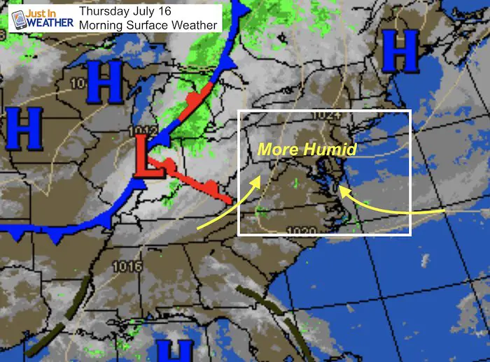 July 16 weather Thursday morning