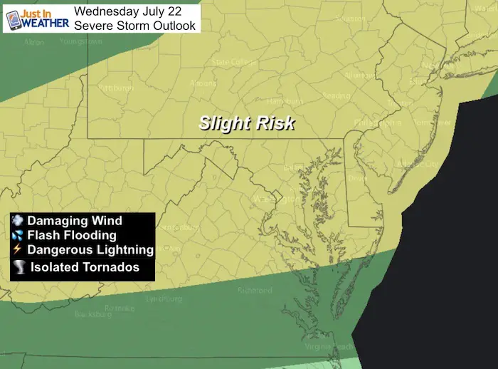 July 22 maryland weather severe storm risk