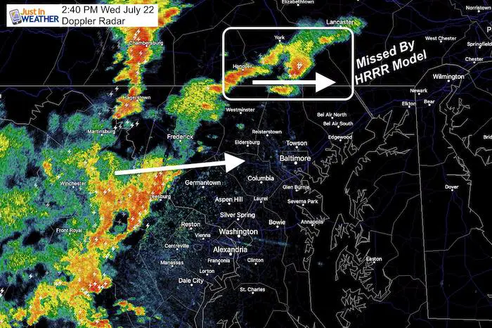 July 22 maryland weather severe thunderstorm 240 pm doppler radar