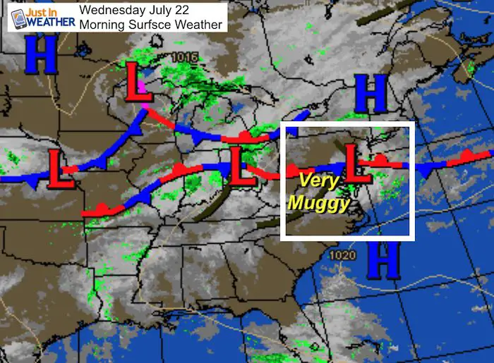 July 22 weather Wednesday morning
