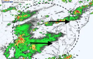 July 23 maryland weather storm radar Thursday 8 PM