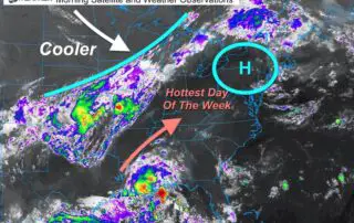 July 27 weather satellite heat wave Monday