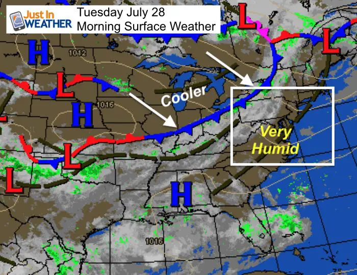 July 28 weather Tuersday morning