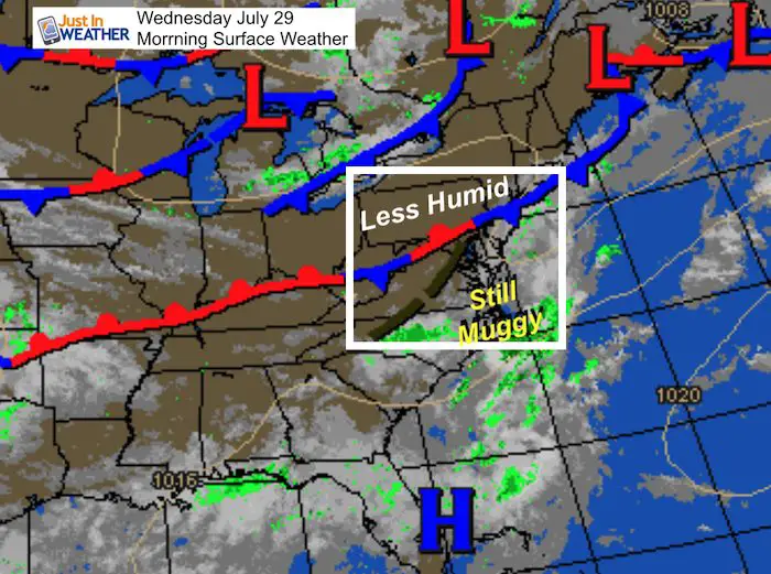 July 29 maryland weather Wednesday morning