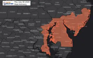 July 30 Maryland Weather Heat Advisory Thursday