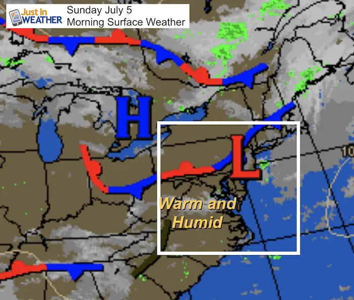 July 5 maryland weather Sunday morning