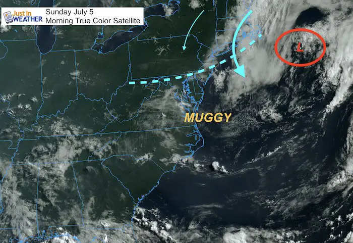 July 5 maryland weather satellite and surface