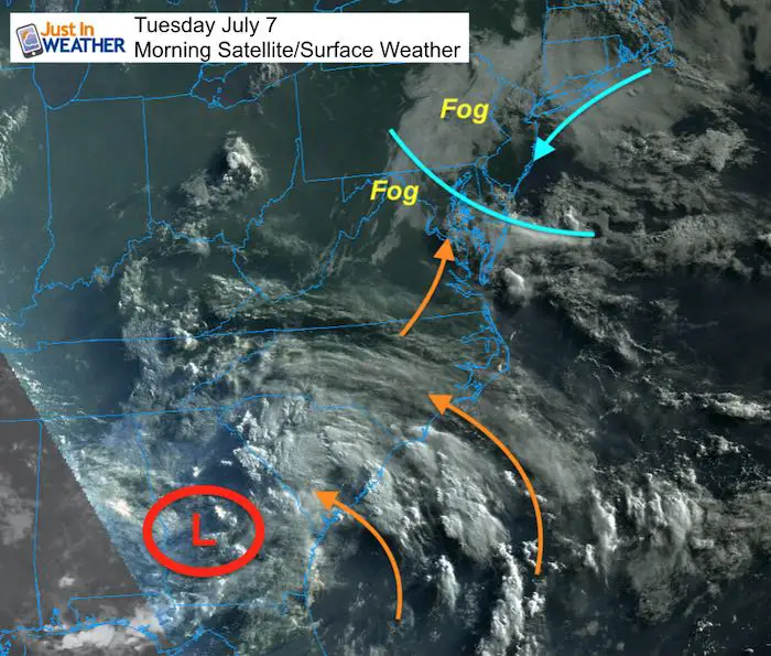 July 7 maryland weather Tuesday morning