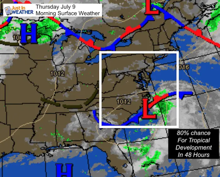 July 9 maryland weather Thursday morning