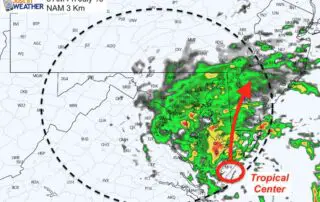 July 9 maryland weather tropical storm rain Friday 6 AM