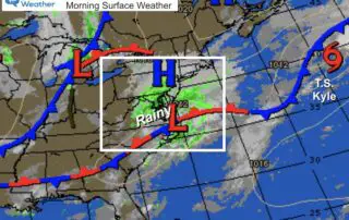 August 16 morning surface weather
