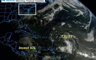 August 20 weather Thursday Tropical morning satellite