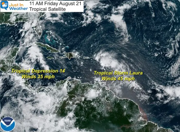 August 21 weather tropical storm laura satellite