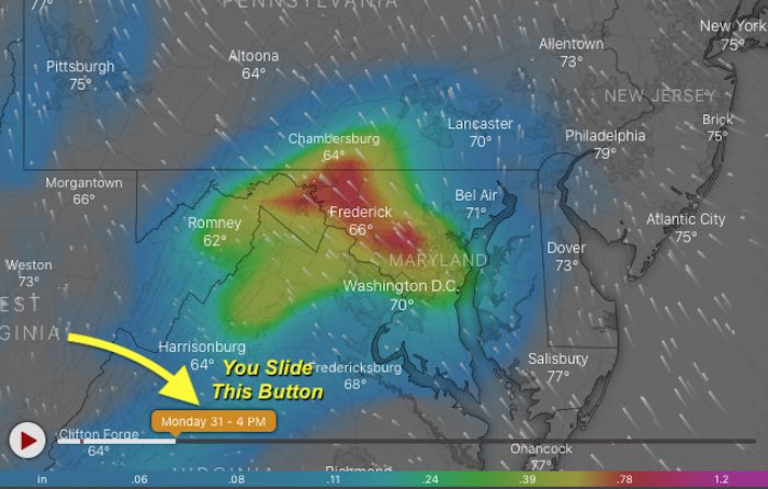 August 30 maryland weather interactive forecsast