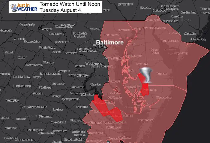 August 4 weather Tropical Storm Isaias Tornado Watch