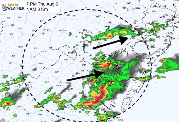August 5 maryland weather rain storm 7 PM Thursday