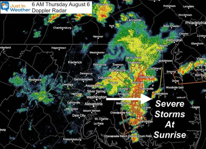 August 6 maryland weather morning storm radar