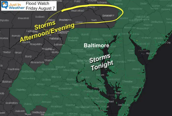 August 7 Flood Watch Friday