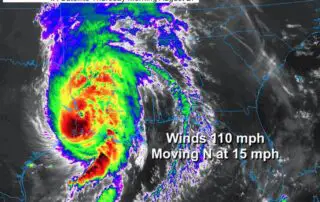Hurricane Laura satellite Thursday 6 AM morning August 27
