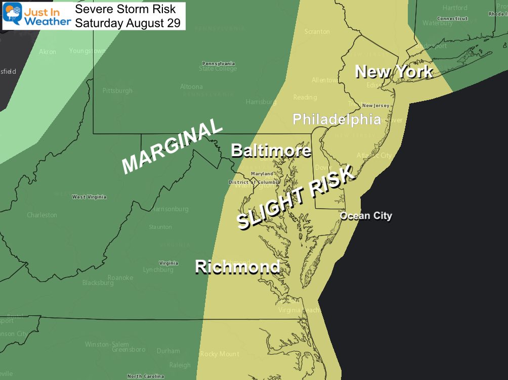 Severe Storm Risk Saturday August 29