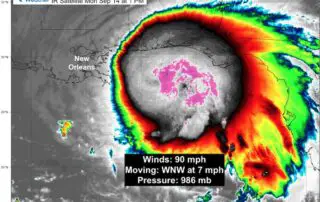 Hurricane Sally IR Satellite Septemebr 14 Monday afternoon