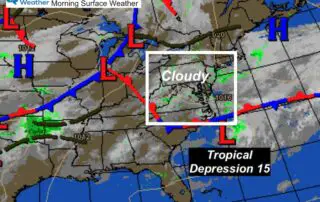 September 1 morning surface weather Tuesday
