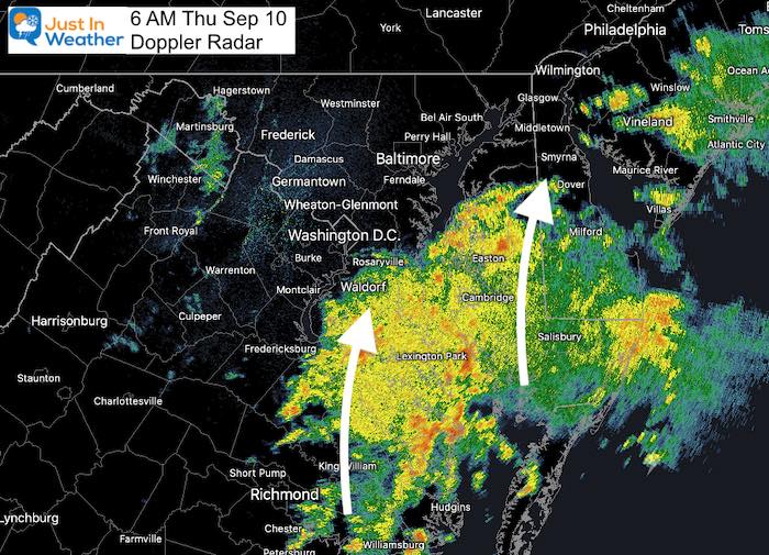 September 10 weather radar 6 AM Thursday