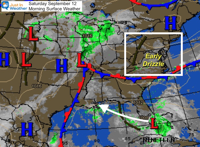 September 12 weather Saturday morning