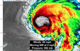September 15 weather IR satellite Hurricane Sally Tuesday 2 PM